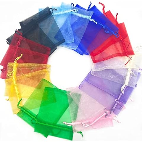TATAFUN 100PCS Bolsa de Organza Coloridas Cover