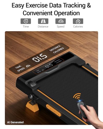 Image of Walking Pad Treadmill with 17% Incline,Foldable Treadmill with Handles