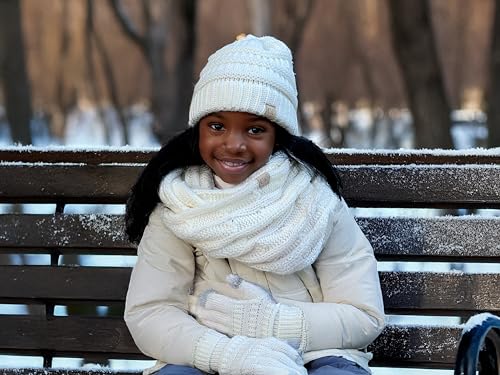 Funky Junque Kids Scarf Baby Toddler Matching Cable Knit Winter Infinity Circle Wrap2