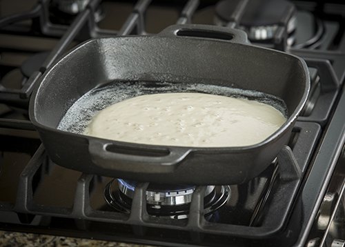 TableCraft Pre-Seasoned 10" Cast Iron Square Fry Pan | Commerical Quality for Restaurant or Home Kitchen Use