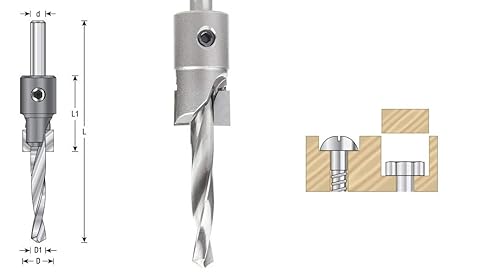 Miniatura 2 de Amana Tool 55145 Atornillado con punta de carburo sin vástago con taladro en espiral lento 1-18" D x 12" taladro