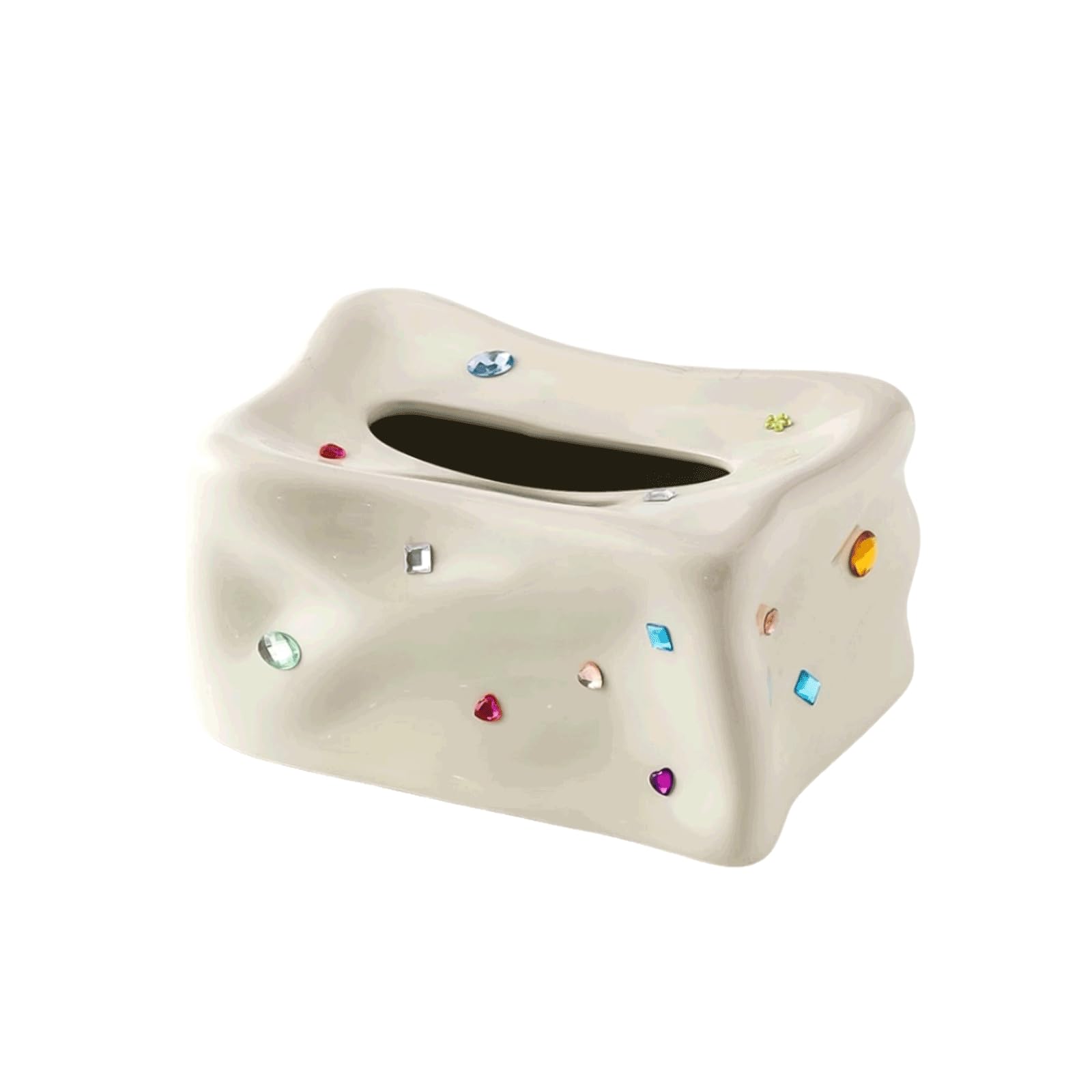 Coperchio della Scatola del Tessuto in Ceramica Porta fazzoletti Rettangolare Elegante Dispenser per tovaglioli Scatola per fazzoletti Portatile Decorazioni per la casa da Tavolo