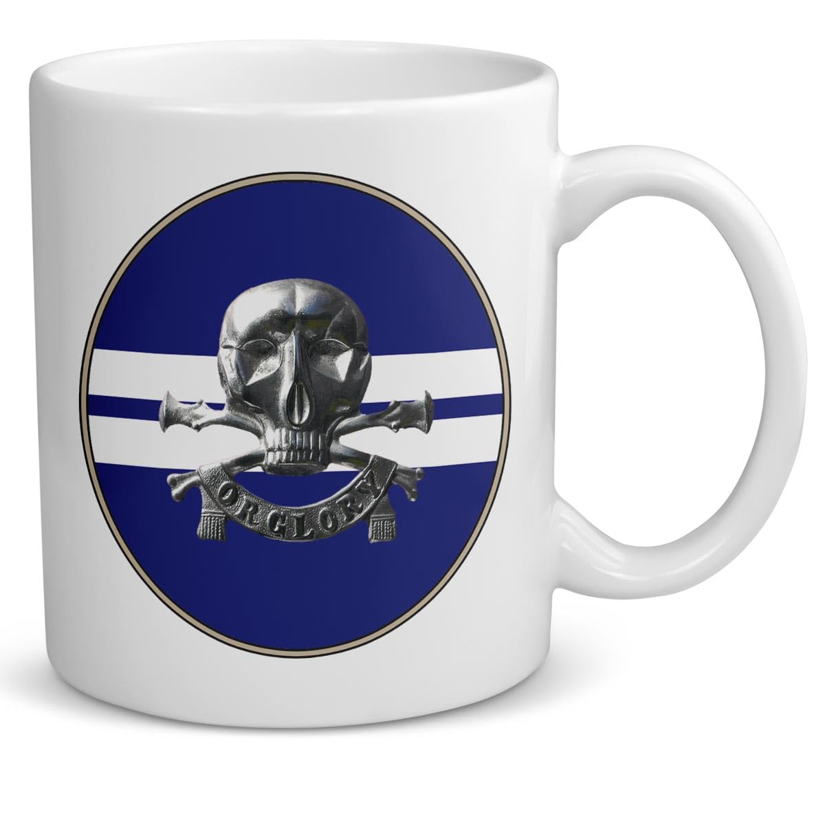 Badges On Mugs White 17Th/21St Lancers Personalised Mug