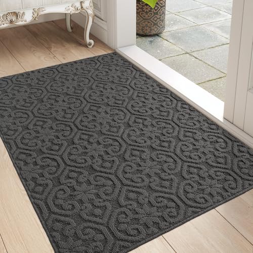 DEXI Door Mats Indoor 80 x 120 cm, Dirt Trapper Doormat with Non Slip Rubber Backing