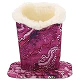 KOCKSHION Leather Glasses Stand Plush Eyeglass Holder Pink Floral Eyewear Organizer for Home Desk Storage