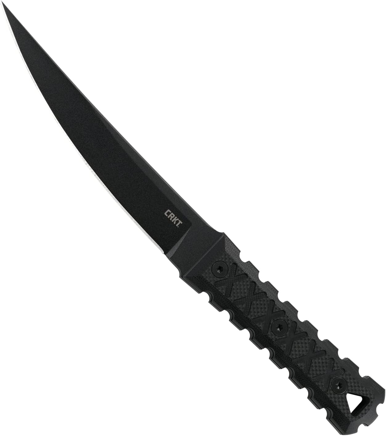 HZ6 Fixed Blade Knife with Sheath: SK-5 Plain Edge Black Coated Blade, G10 Handle, 2927