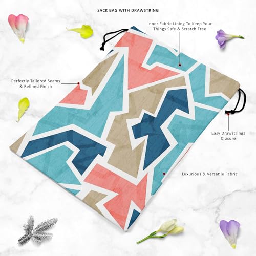 Image of ArtzFolio Vintage Triangle D2 | Reusable Sack Bag | Bag for Gym, Storage, Vegetable & Travel
