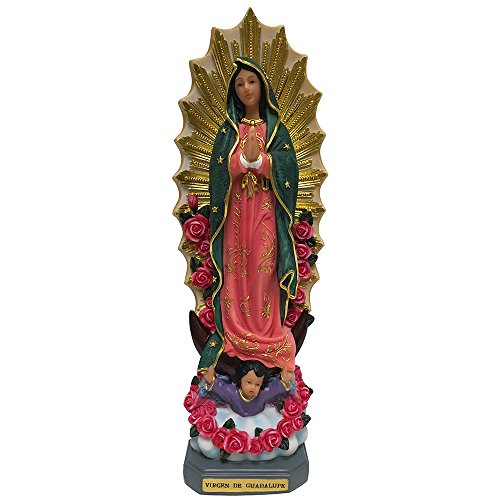 Estatua Nuestra Señora de Guadalupe 12 Pulgadas Decoración Religiosa