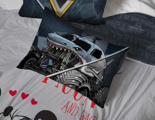 Image of Monster Jam Trucks Full Size Size Comforter Set 7 Piece Kids Bedding, Multi