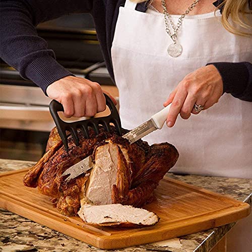 Turkey Lifting Forks, Meat Claws, Strong Endurance Stainless Steel Poultry Chicken Fork, Ultra-Sharp Roast Ham Forks. Easily Lift, Handle Meats - Essential for BBQ & Thanksgiving Pros, Set of 4 - Thumbnail 6