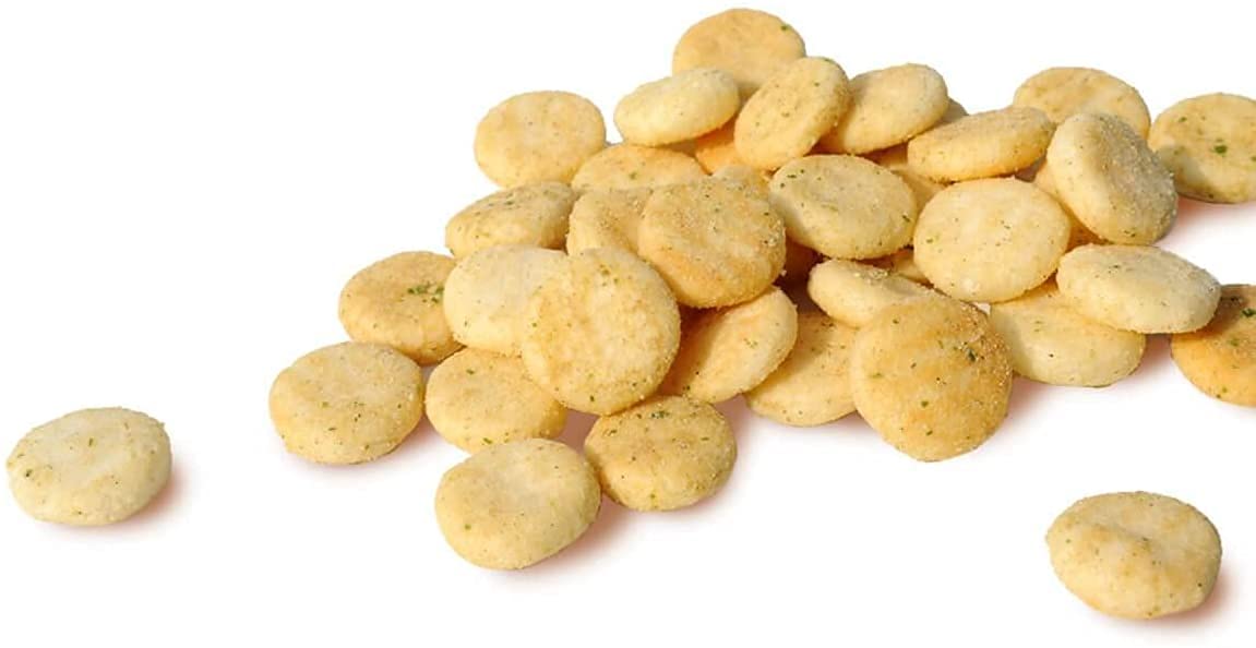 Garlic Herb Rice Crackers 1kg – BAKED Crunchy Crispy Sweet Savoury Garlic & Herbs Flavour - Ready to Eat – Thai Rice Cracker Senbei Sweet Snack Bites – Large Bulk Bag Vegan Snacks – PURIMA