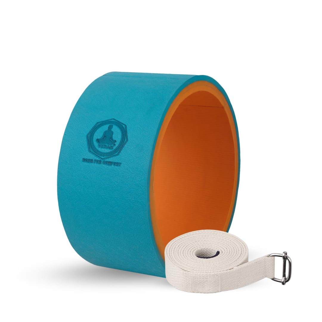 Vedam Premium Yoga Wheel for Women and Men (AQUA/ORANGE) (B09BVV8WBJ) Amazon Price History, Amazon Price Tracker