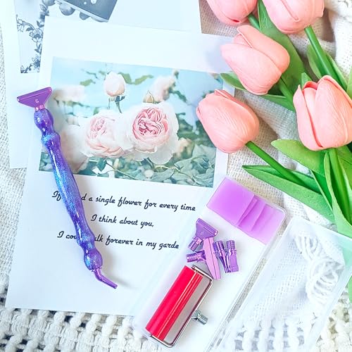 Image of Diamond Art Pens Tools Diamond Painting Accessories Kits with Screw Metal Tips Roller Diamond Painting Pen Bead Dot Drill Pens for Diamond Art Craft Nail