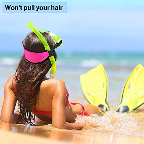 Skylety 3 Pieces Neoprene Mask Strap Cover Neoprene Diving Mask Straps Hair Protector Wrap For Dive And Snorkel Masks Water Sports (Rose Red, Black, Blue) #TOP5