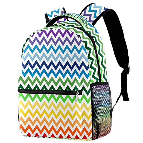 Sac à dos de voyage Leisure Campus arc-en-ciel pour filles et garçons avec porte-bouteille