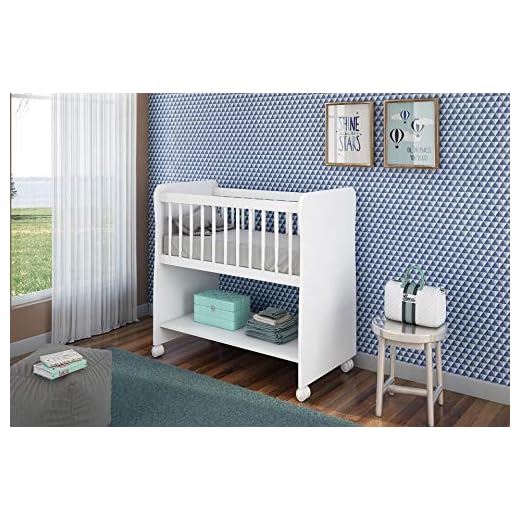 Berço Infantil com Gavetas para Armazenamento, Branco