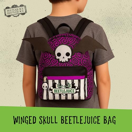 Concept One Beetlejuice Mini Backpack, Small Travel Bag Purse with Adjustable Shoulder Straps for Men and Women, Multi, 11 Inch by Concept One - Image 3