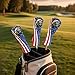 ELEQIN Driver Head Covers Golf Headcovers Golf Club Head Covers Fashion Eagle Outdoor Sports Accessories Gift for Golfers Men Women Ideal for Travel Daily Athletic Waterproof Portable