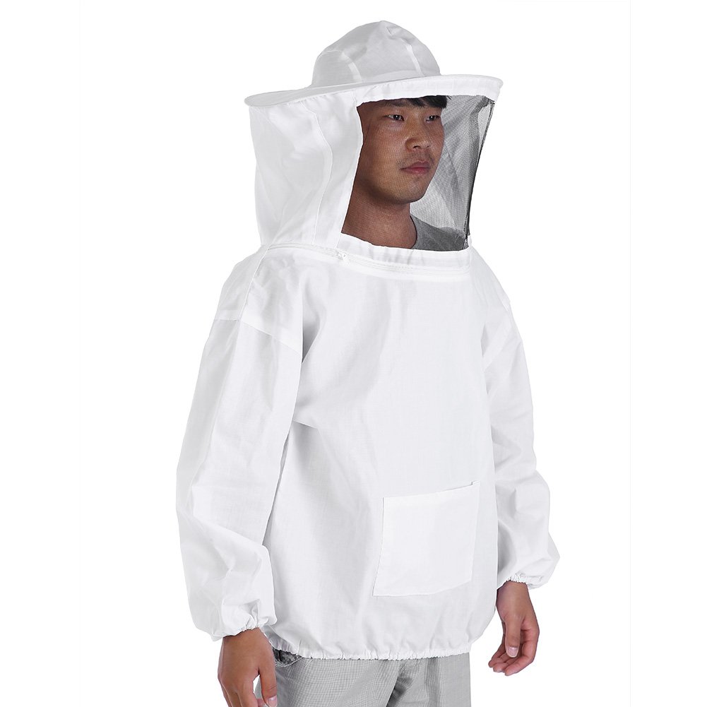 Tuta da apicoltura,Giacca da apicoltura con velo,Cappottino con cappuccio,Attrezzatura protettiva professionale per apicoltura Tuta da apicoltore,Tuta di protezione delle api giacca