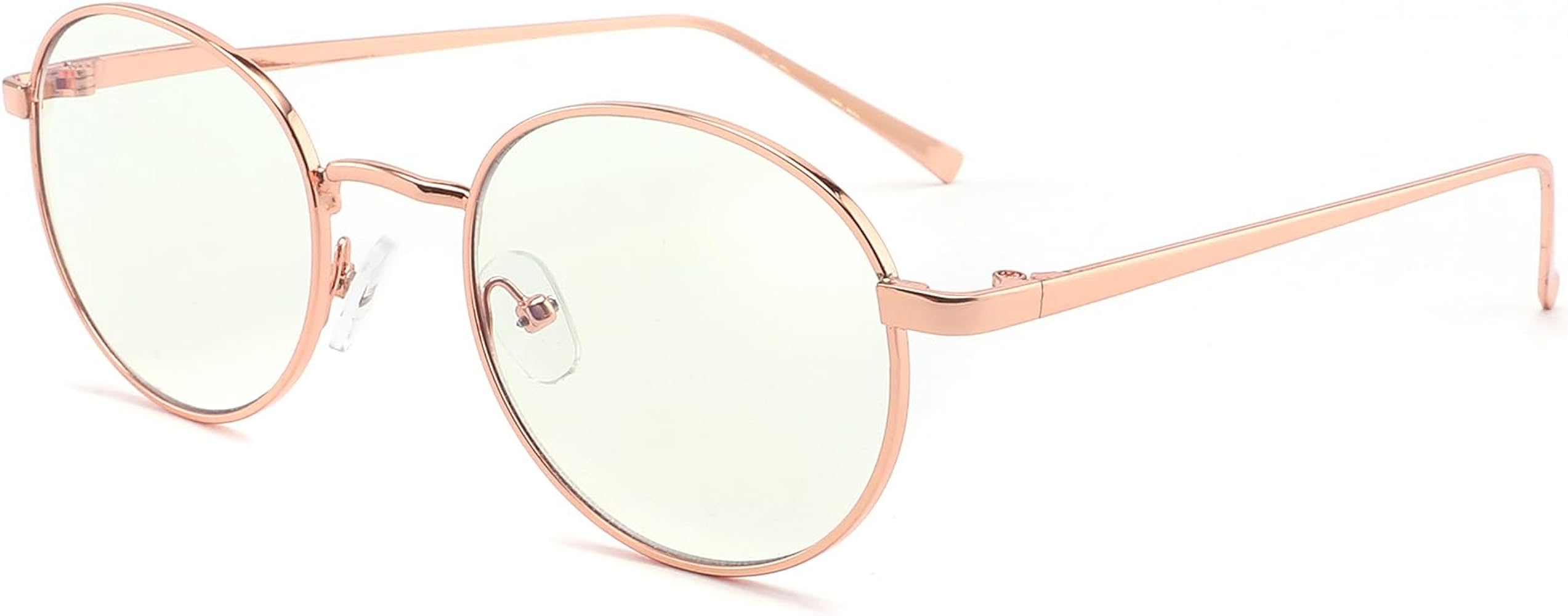 LANLANG Lesebrille 3,5 mit blaulichtfilter für herren damen, Anti Eyestrain  UV Lesebrille mit 0-4,0 Dioptrien, Metall, Anti-Augen-Ermüdung, Gold, ...