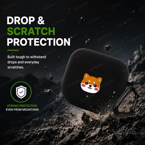 Image of Anvique Silicone Case for OnePlus Buds 4 Pro,Shockproof Protective Cover, Scratch Resistant, Lightweight, Precise Fit with Charging Access (ShibaDog T)