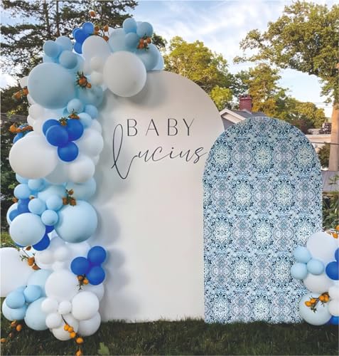 Image of Happy Birthday Balloons Decoration Kit - 41 pcs Blue and White Balloons Garland Set for Birthday Decoration | Birthday Party Decoration Set for Celebrations for Kids & Boys