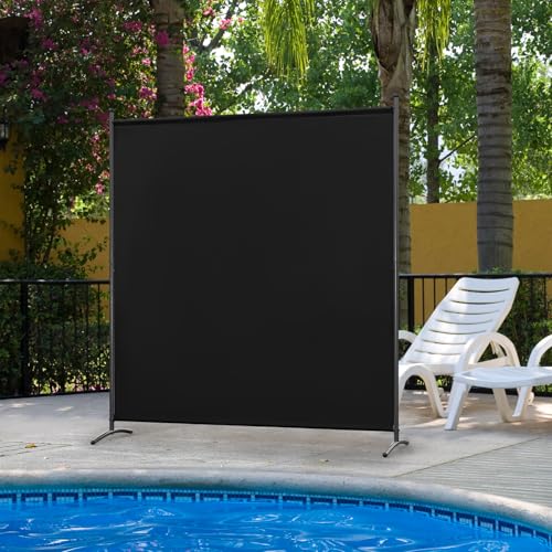 Miniatura 8 de Angel Living Biombo Grande De 1 Panel, Decoración Elegante, Separador De Ambientes, Divisor De Habitaciones, 163x180 Cm Negro