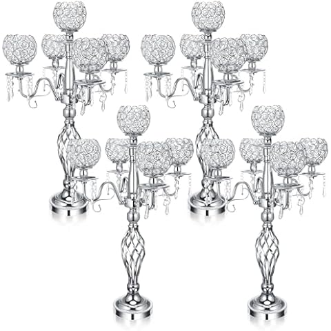 Nitial 5 Arm Crystal Candelabra Cover