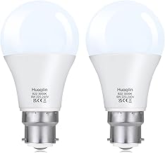 Huoqilin Bayonet Light Bulb 60 Watts Equivalent,B22 9W Led,Warm White 3000K,Energy Saving Light Bulb,Non Dimmable,Pack of 2