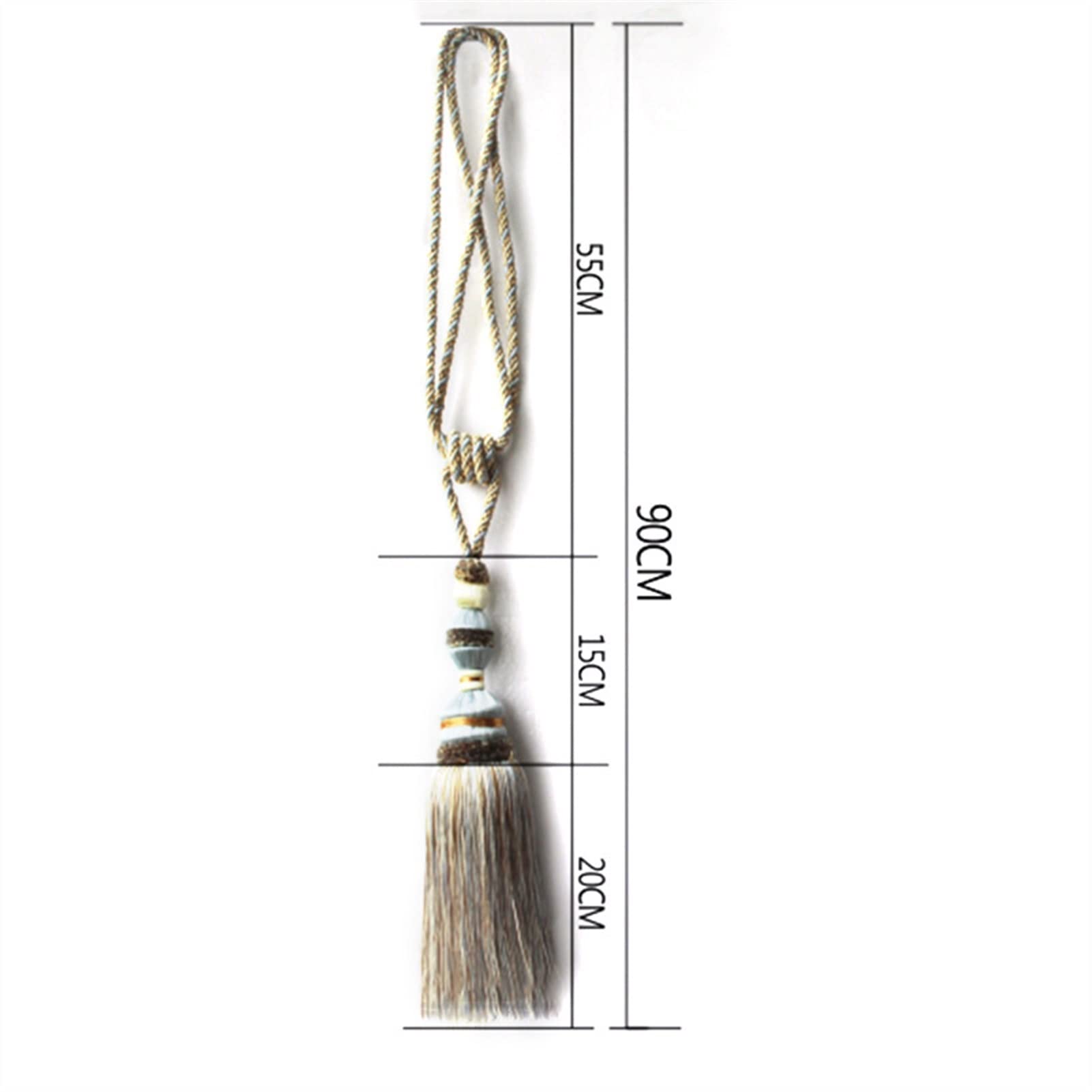 Alzapaños De Cortina con Borlas, Hechos A Mano, con Bola Individual, para Colgar Cortinas, con Hebilla Y Cuerda, para Decoración De Cortinas.