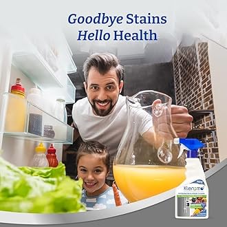Klenzmo by Kleenest Refrigerator Cleaner Spray & Deodorizer 500ml (Pack of 2) | Removes Odour, Germs & Stains | For Fridge Interior, Trays, Shelves & Door | Food-Safe & Non-Toxic Formula