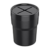 Cupholder Bin – Car Trash Can, Compact Waste Container | Auto Interior Organizer with Lid, Multipurpose Garbage Solution, Accessory for Small Items and Travel Use