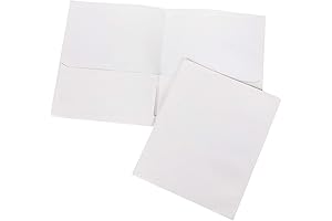 Amazon Basics Two-Pocket Letter Folder, 25 set, White