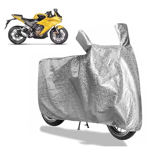 Image of Sulfar Bike Cover for Hero MotoCorp Karizma XMR 250 (Upcoming) (Sports Faired) | Waterproof, Dustproof & UV Protected | All Weather Two Wheeler Cover (Silver) New 2026 Variants