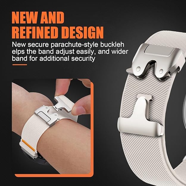 Image of YODI 20MM Strap Band Compatible With Samsung Galaxy Watch 7 /6 /5 /4 40 /44mm Classic,Samsung Watch 5 /5 Pro, Galaxy Watch 4 40mm 44mm / Watch 4 Classic 42mm 46mm Smartwatch Only, Nylon Straps Accessories