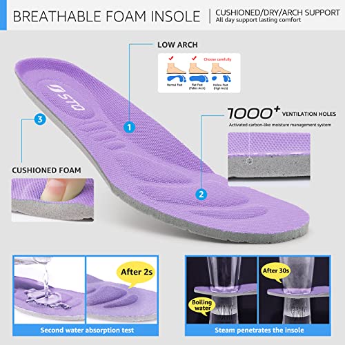 Stq Slip On Women Walking Shoes Breathable Sneaker Cushion Gym Modern Dance Shoes Purple Us 7 #TOP6