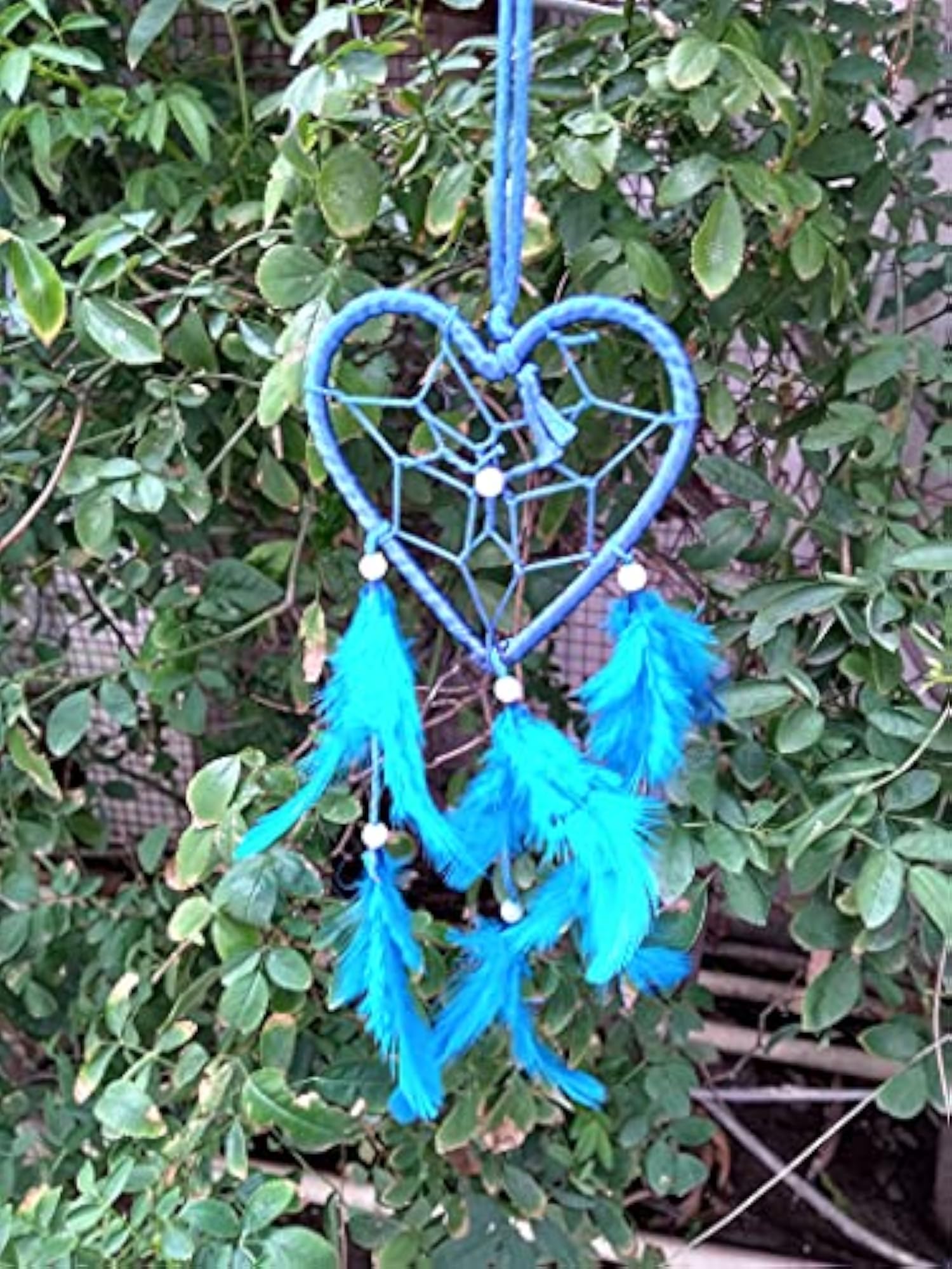 Dream Catchers Wall Decor, Blue Heart Hanging