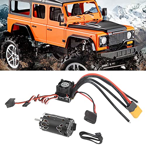 Motor Brushless 380 13.5T Sensored com TS80A Brushless ESC Combo Preto para 1/12 1/14 RC Car