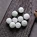 EXCEART 10Pcs Natural Jade Lotus Beads 0.4 Inch Carved Gemstone Loose Beads for DIY Jewelry Making Crafts Necklace Bracelet Embellishments