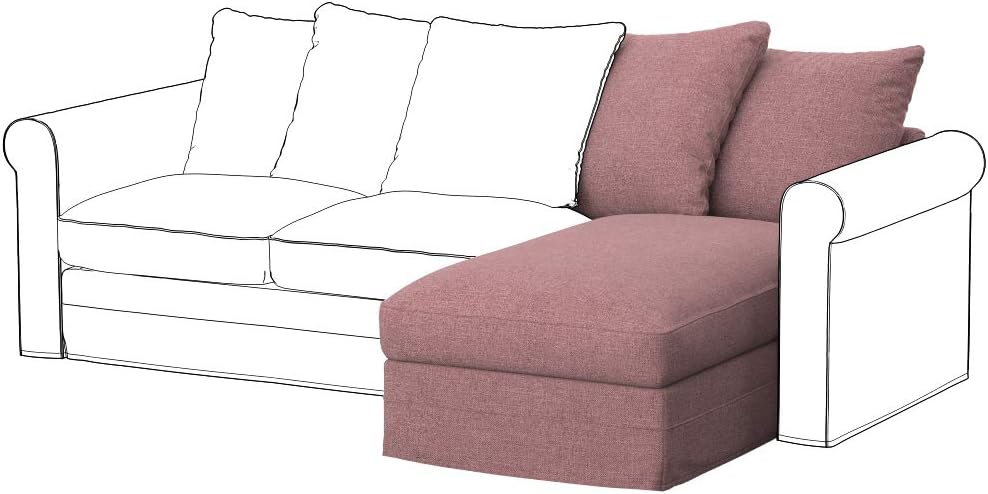 Soferia Replacement Compatible Cover for Gronlid Chaise Longue Element, Fabric Naturel Coral