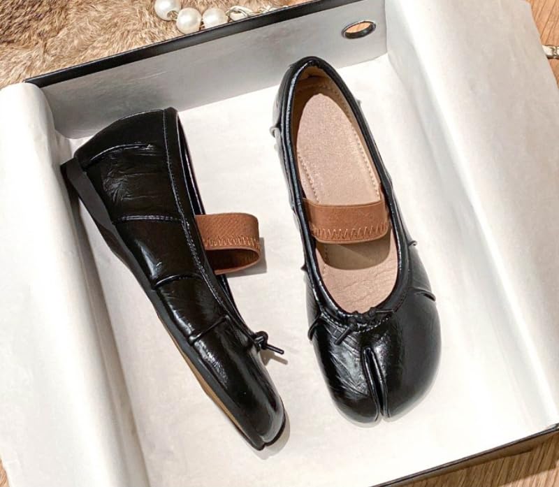 ZQW Tabi Shoes Mary Jane Ballet Flats for Women Hidden Wedge Minimalist Round Toe Dressy Comfy Comfortable Office Work Casual Shoes Daily Wear3