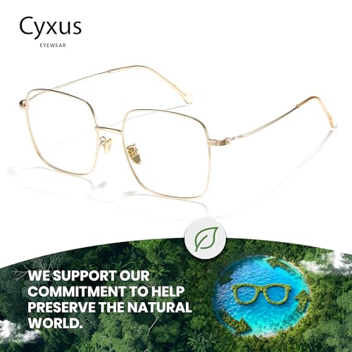 Image of Cyxus Blue Light Blocking Glasses Round Metal Frame Computer Glasses | Blue light blocking glasses featuring round metal frame, comfortable fit and versatile use for work, study and entertainment