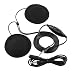 Produktbild Keenso 3.5 mm Klinkenstecker Stereo Motorrad Helm Lautsprecher Kopfhörer mit Volume-Steuerung für Handy MP3 GPS (Schwarz)