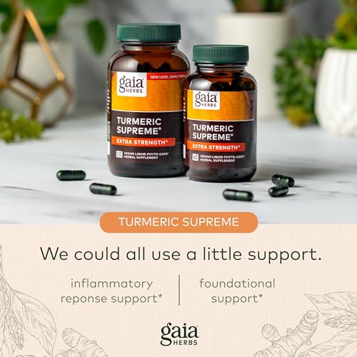 Gaia Herbs Turmeric Supreme Extra Strength Helps Reduce Occasional