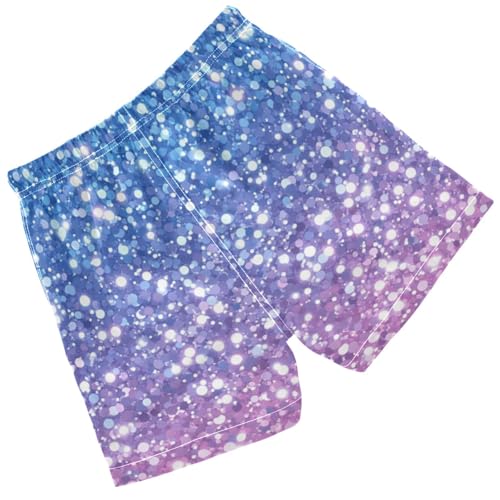 Pigsaly Boys Swim Trunks Pink Lavender Blue Gradient Flashing Glitter Boys Board Shorts Swimsuit Swimwear Bathing Suit 2T2