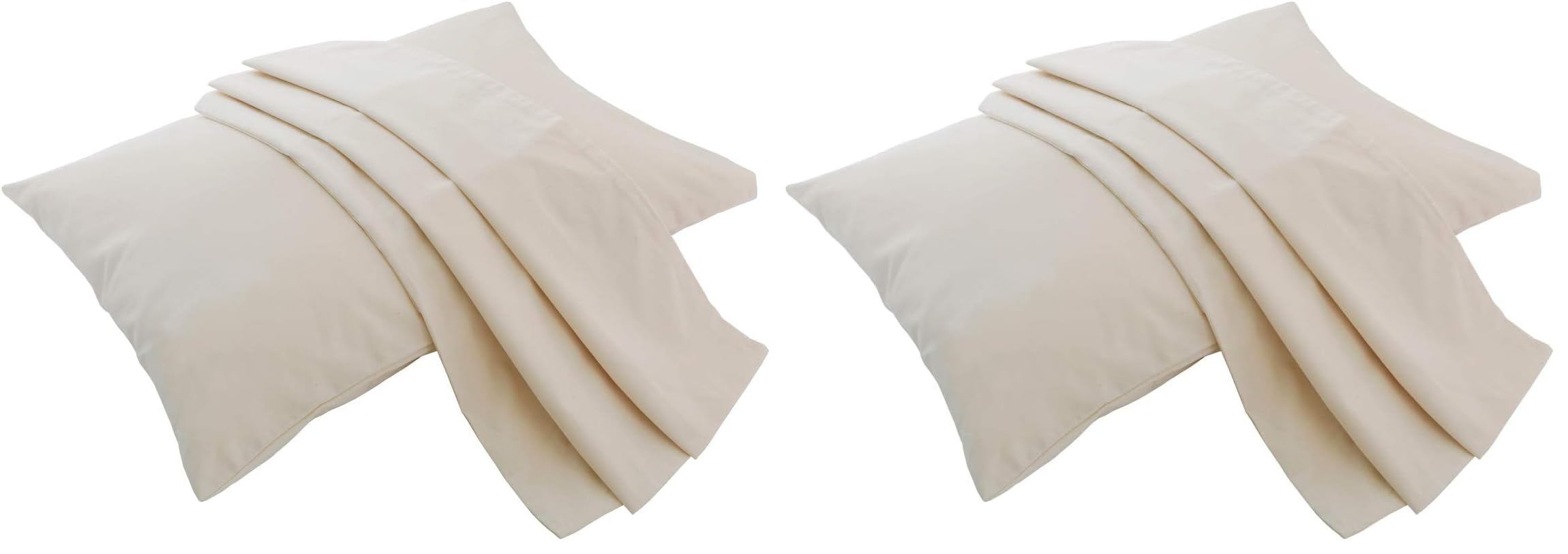 Organic Cotton Pillow Case - One Pack 16"x 22" Kids Pillow Cover - 300 TC Thread Count - Soft, Safe and Hypoallergenic - Off White (Pack of 2)