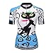 Weimostar Womens Cat Cycling Racing Jersey MTB Biking Shirt Short Sleeve with 3 Pockets