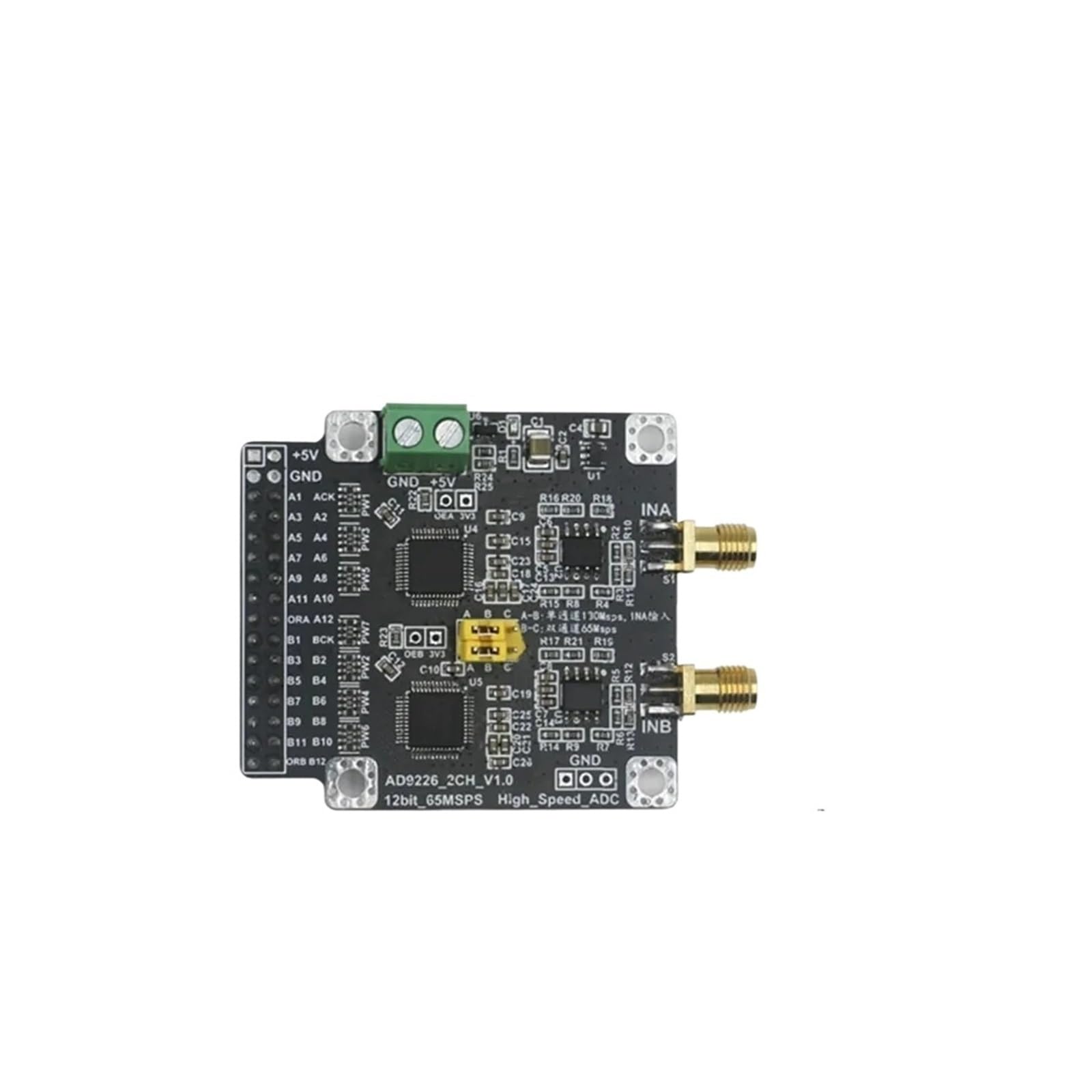AD9226 high-Speed 12 bit ADC analog-to-digital Converter Data Acquisition Module dual Channel 65M Single Channel 130M Sampling