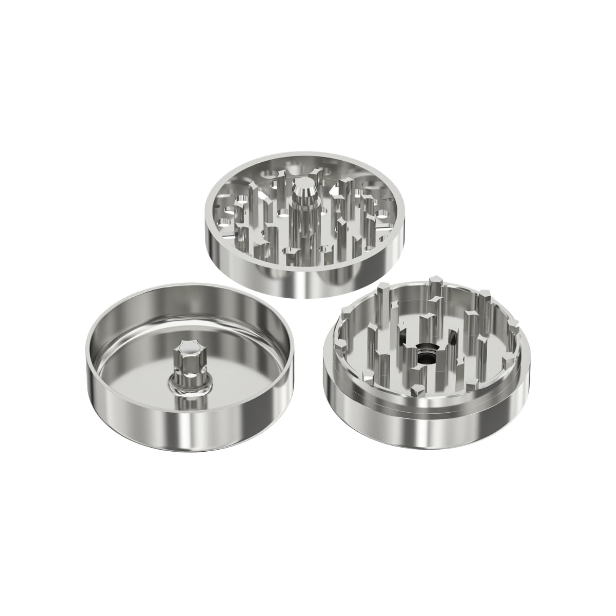 Premium Edelstahl Grinder Bel Air | 3-teilig | 608Z Kugellager-Technologie Original | California's Choice