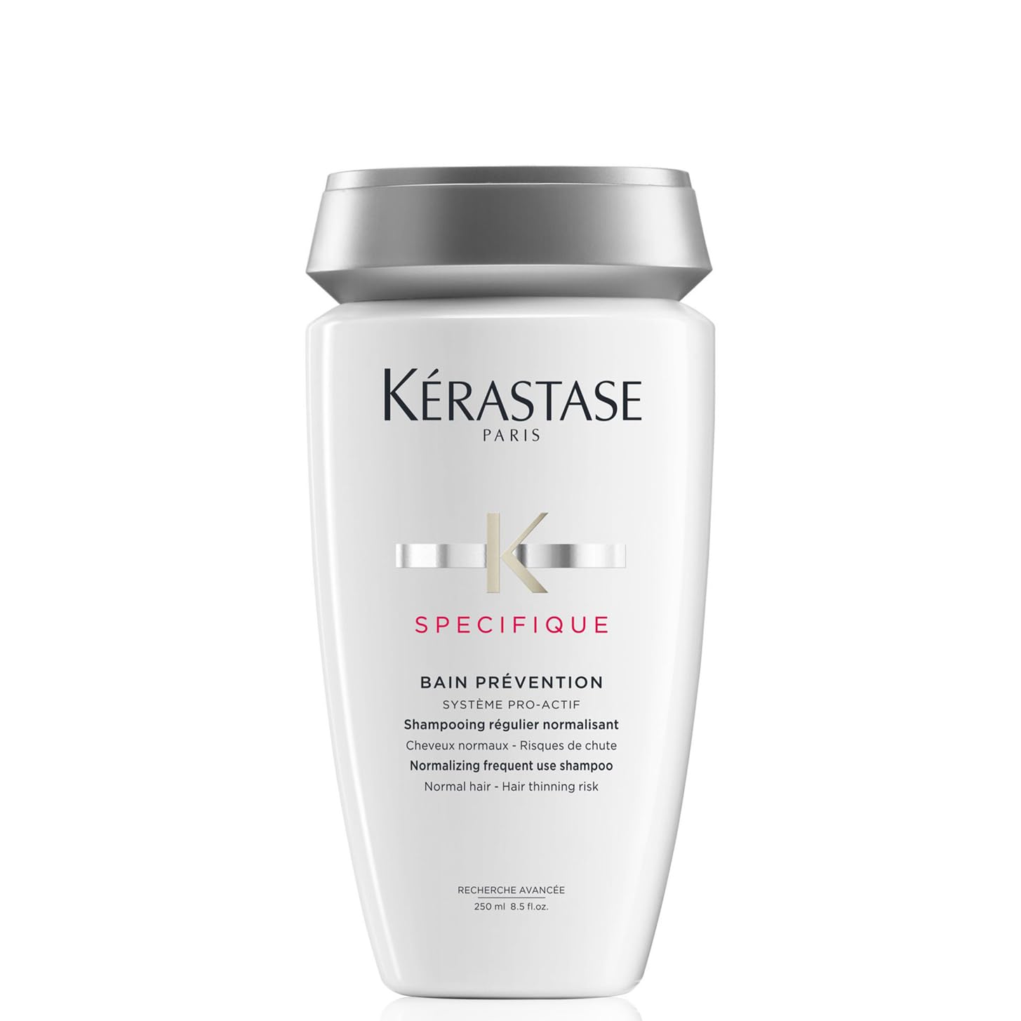 Kérastase Shampoo für jedes Haar, Ausgleichendes und feuchtigkeitsspendendes Haarbad gegen Haarausfall, Bain Prévention, Spécifique, 250 ml